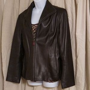 Chocolate Brown Leather Jacket